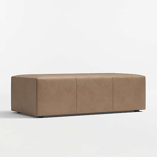 Highland 56" Rectangle Leather Ottoman