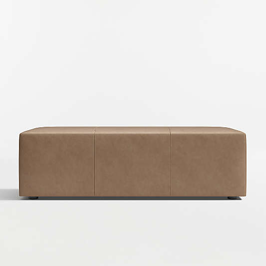 Highland 56" Rectangle Leather Ottoman