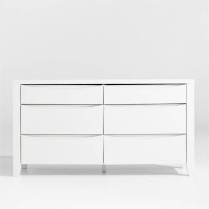 Hilde White Wood Dresser Reviews, White Wood Horizontal Dresser