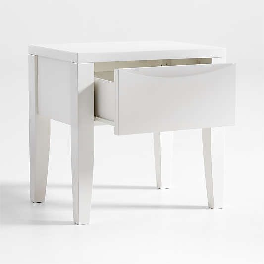 Hilde White Wood Nightstand