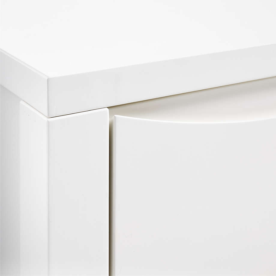 Crate&Barrel Hilde White Wood Nightstand Yorkdale Mall