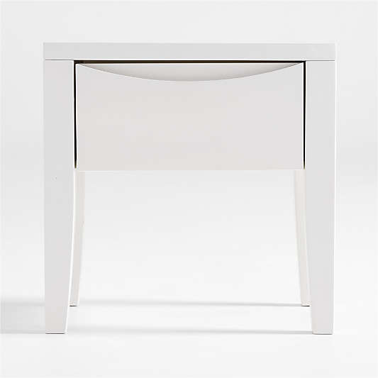 Hilde White Wood Nightstand