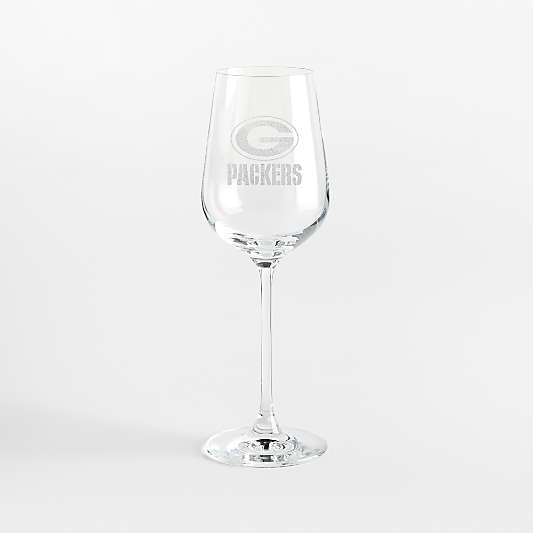 NFL Green Bay Packers Hip 14-Oz. White Wine Glass,Set of 4
