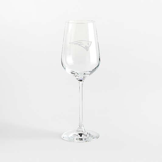NFL New England Patriots Hip 14-Oz. White Wine Glass, Set of 4