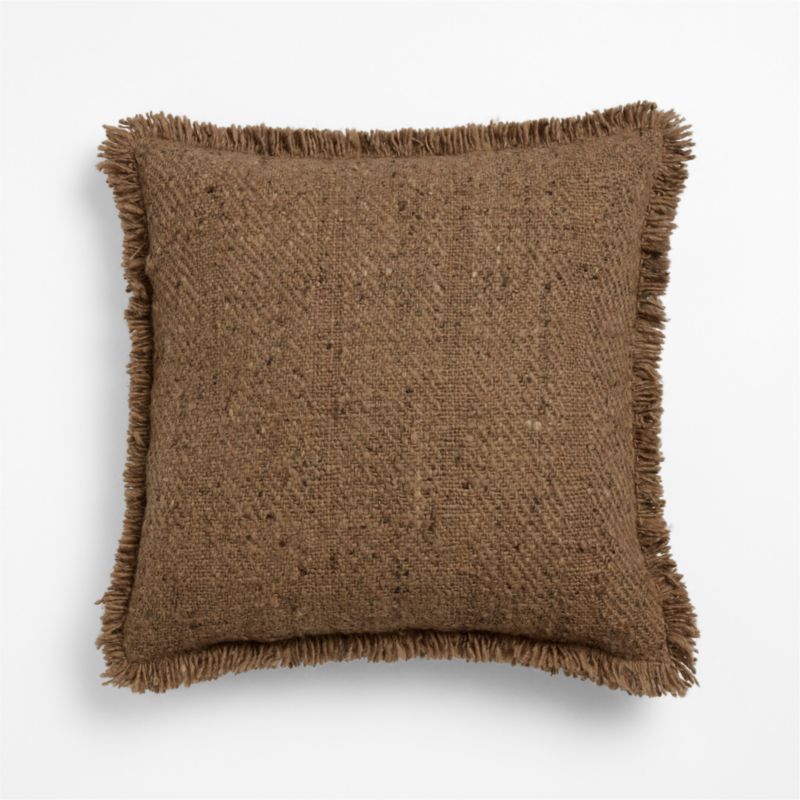 Hilcot Wool 20"x20" Sierra Tan Throw Pillow Cover - image 1 of 4