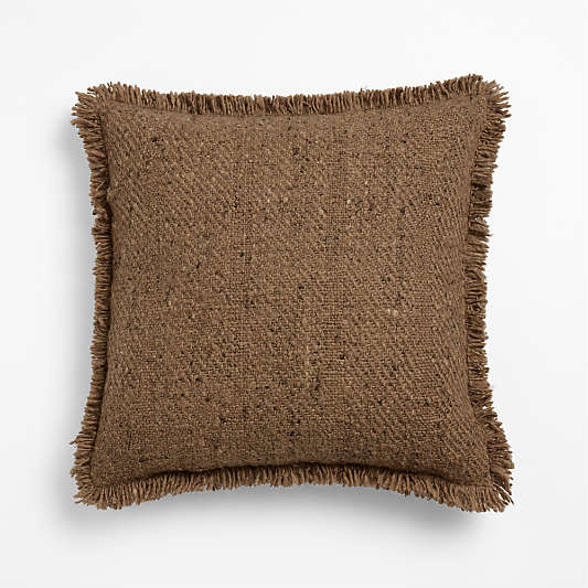 Hilcot Wool 20"x20" Sierra Tan Throw Pillow Cover