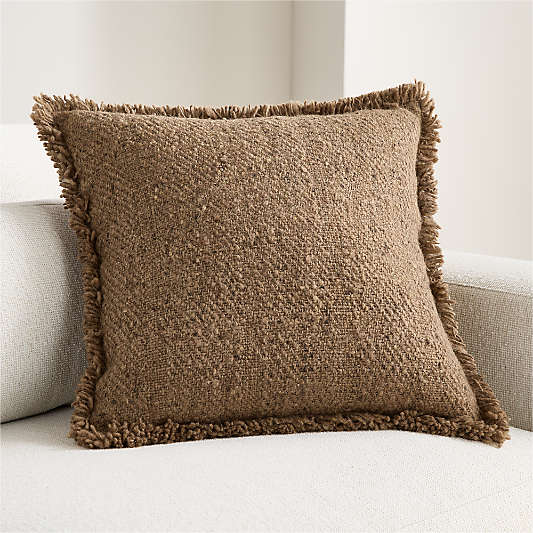 Hilcot Wool 20"x20" Sierra Tan Throw Pillow Cover