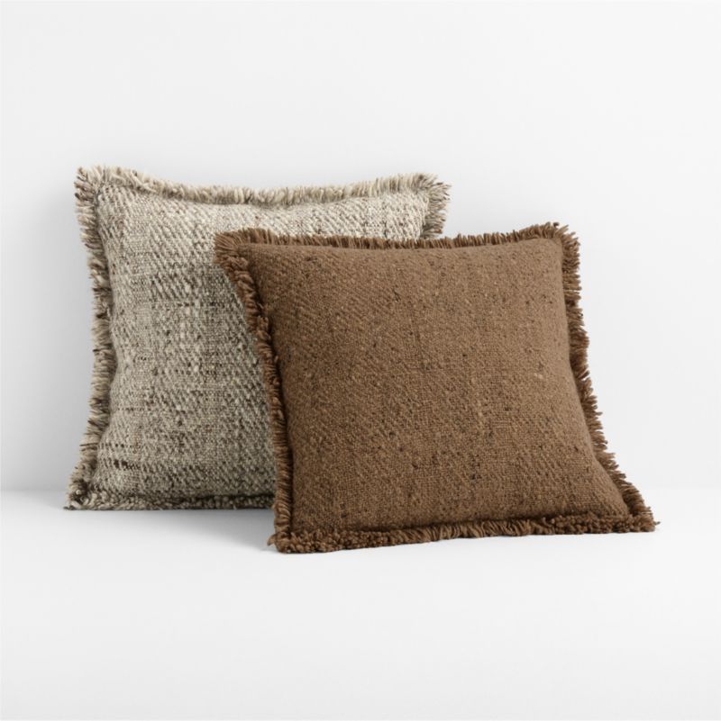 Hilcot Wool 20"x20" Sierra Tan Throw Pillow Cover - image 2 of 4