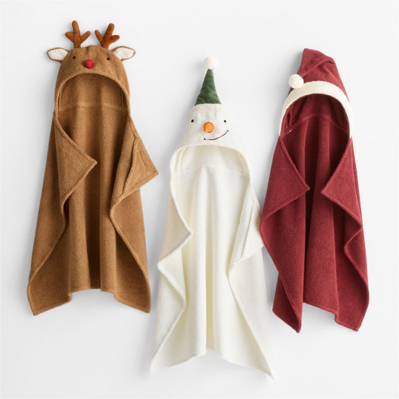Reindeer 100% Organic Cotton Hooded Baby Towel - image 9 of 10