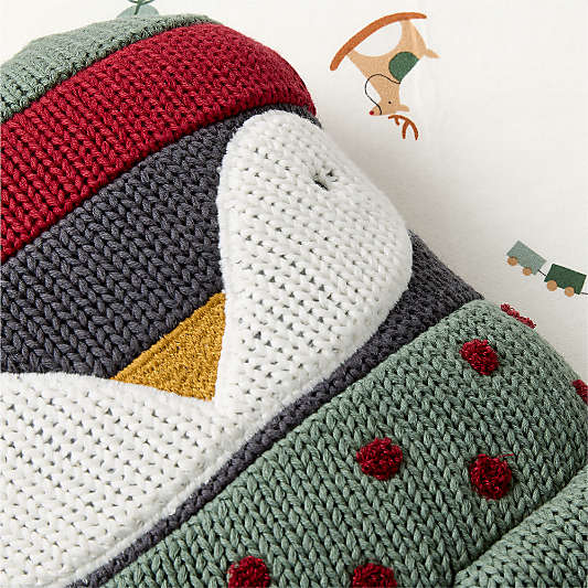 Holiday Penguin Kids Throw Pillow