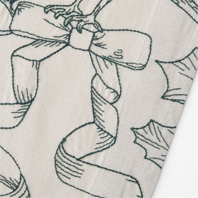 Embroidered Holiday Foliage 108" Table Runner - image 1 of 2