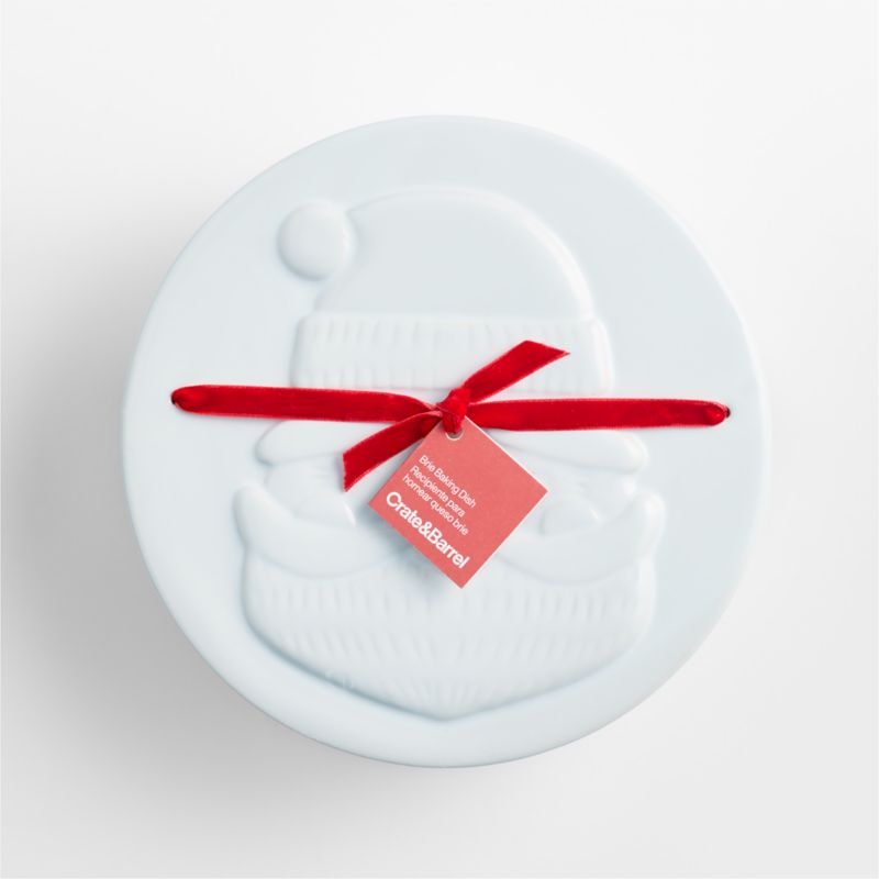 Holiday Santa Stoneware Brie Baking Dish with Lid - image 1 of 4