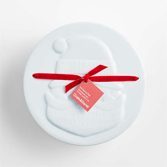 Holiday Santa Stoneware Brie Baking Dish with Lid