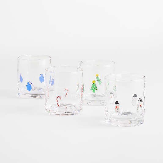 Festive Tree Icon 15-Oz. Double Old-Fashioned Glass