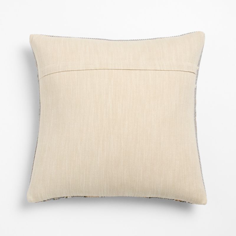 Hillsfiled Organic Cotton 20"x20" Blue Throw Pillow Cover - image 1 of 6