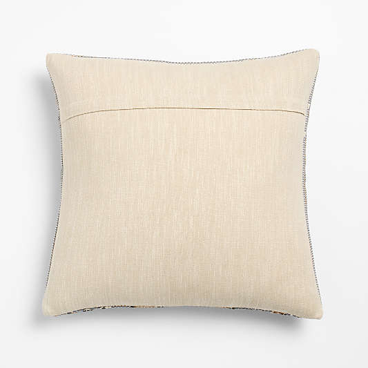 Hillsfield Organic Cotton 20"x20" Blue Throw Pillow Cover