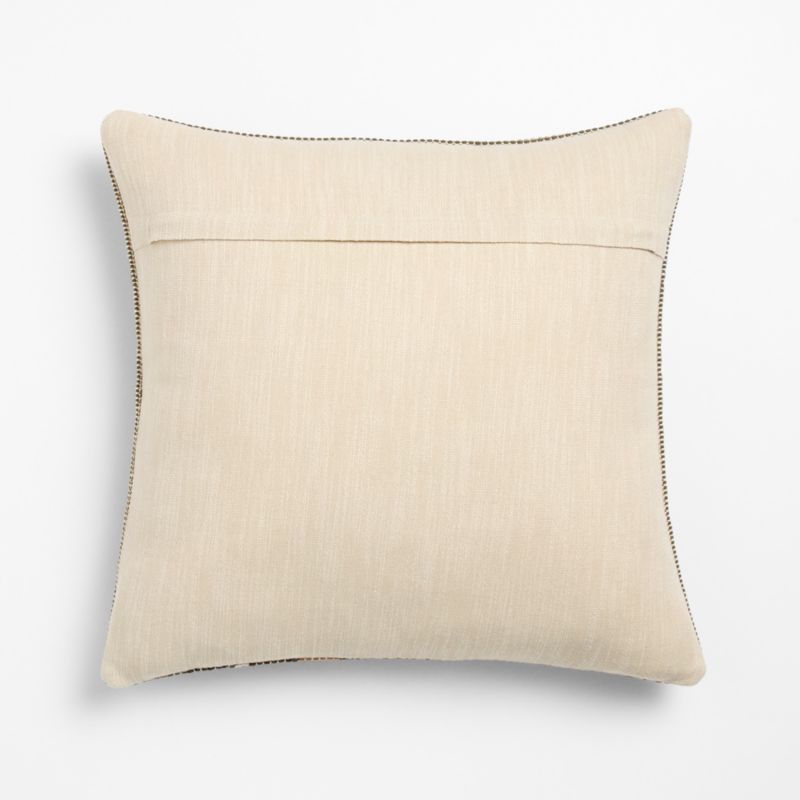 Hillsfiled Organic Cotton 20"x20" Burnt Green Throw Pillow Cover with Down-Alternative Insert - image 2 of 5