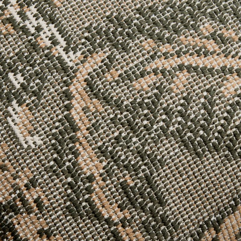 Hillsfiled Organic Cotton 20"x20" Burnt Green Throw Pillow Cover with Down-Alternative Insert - image 3 of 5