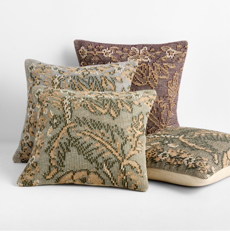 Hillsfiled Organic Cotton 20"x20" Blue Throw Pillow Cover - image 5 of 6