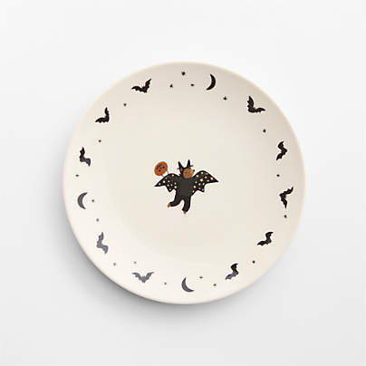Halloween Bat Melamine Kids Dinner Plate