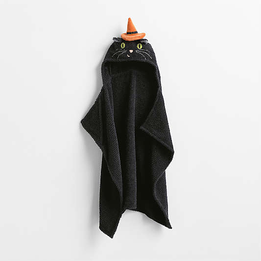 Halloween Cat Organic Cotton Hooded Baby Towel