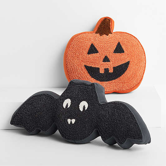 Halloween Pumpkin Kids Throw Pillow by Joan Anderson