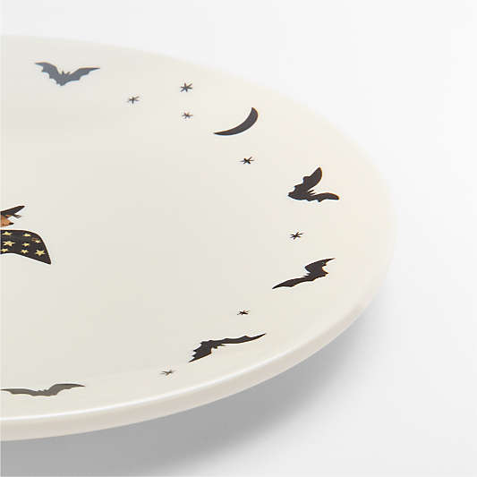 Halloween Melamine Kids Dinner Plates, Mixed Set of 4