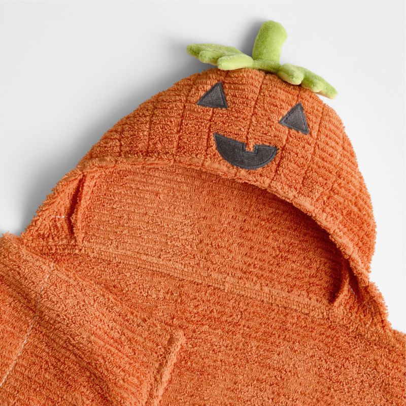 Halloween Pumpkin Organic Cotton Hooded Baby Towel - image 4 of 5