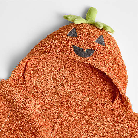 Halloween Pumpkin Organic Cotton Hooded Baby Towel
