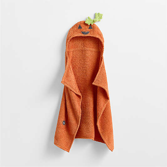 Halloween Pumpkin Organic Cotton Hooded Baby Towel