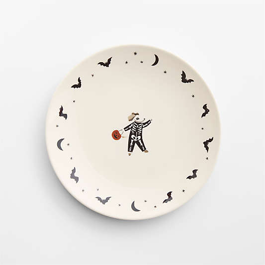 Halloween Skeleton Melamine Kids Dinner Plate