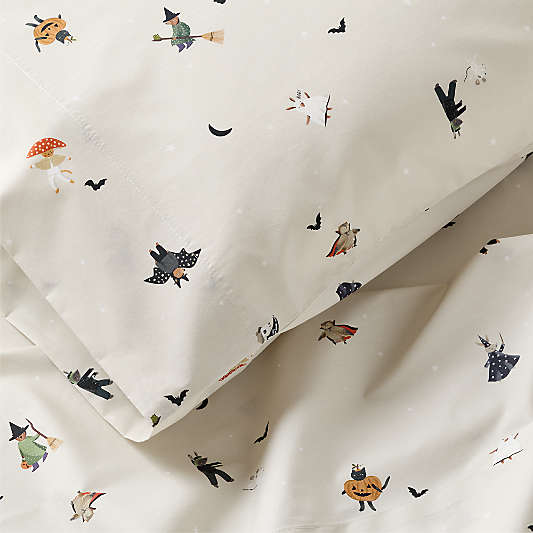 Halloween Trick Or Treat 100% Organic Cotton Percale Kids Sheet Set