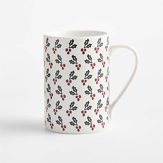 Holly Berry Block Print 12.75-oz. Mug