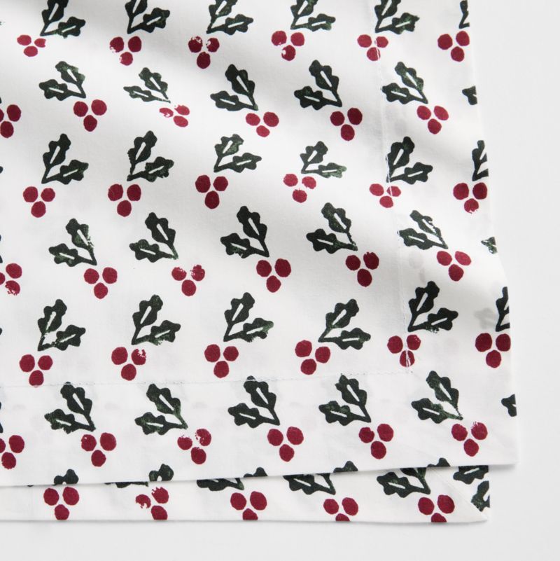 Holly Berry Block Print Napkin, Set of 4 - image 1 of 2