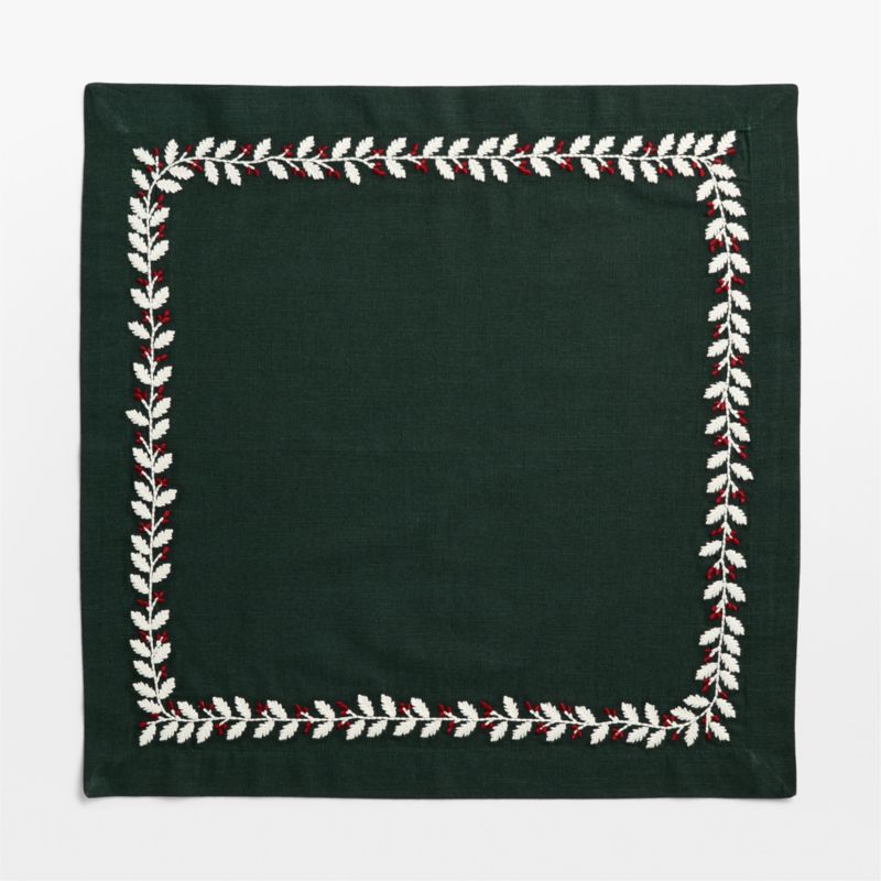 Embroidered Holly Berry Napkin, Set of 4 - image 1 of 3