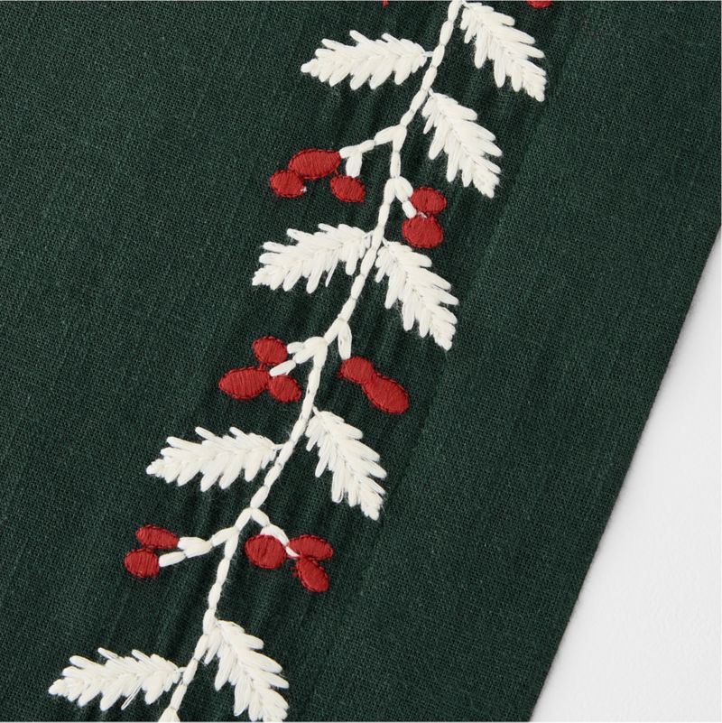 Embroidered Holly Berry 108" Table Runner - image 1 of 2