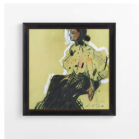 "Hommage Ren Gruau III" by Ute Rathmann 40" x 40" Framed Wall Art Print