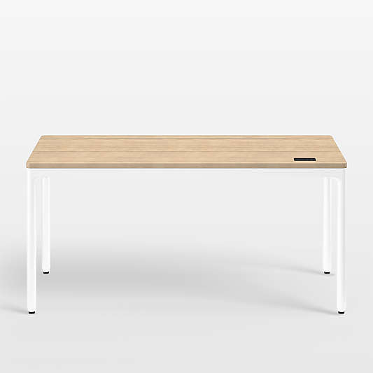 Humanscale ® eFloat Quattro 58" Oak Adjustable Standing Desk