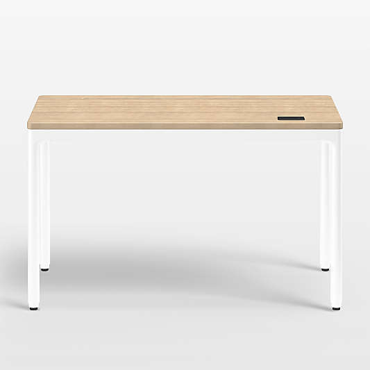 Humanscale ® eFloat Quattro Oak Adjustable Standing Desk (46"-58")