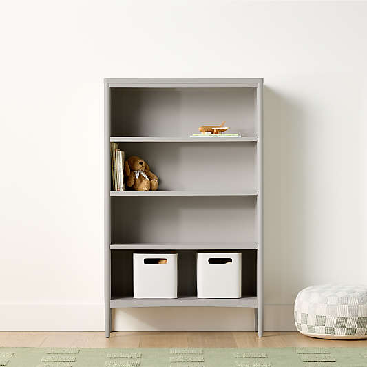 Hampshire 36" Cozy Grey Wood 4-Shelf Tall Kids Bookcase