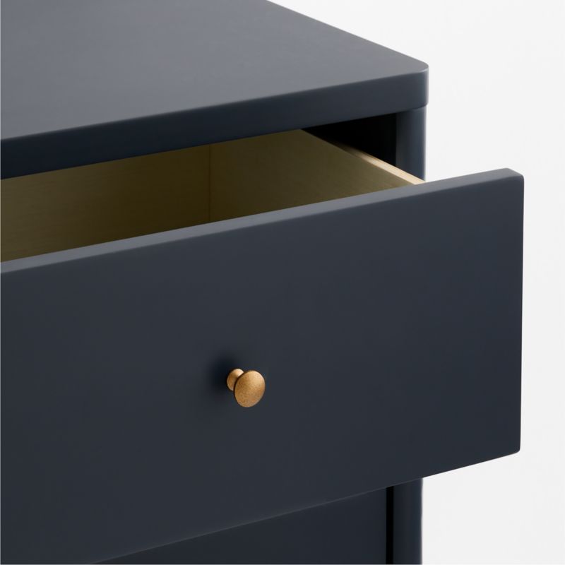 Hampshire 36" Navy Blue Wood Narrow 4-Drawer Kids Dresser - image 4 of 11