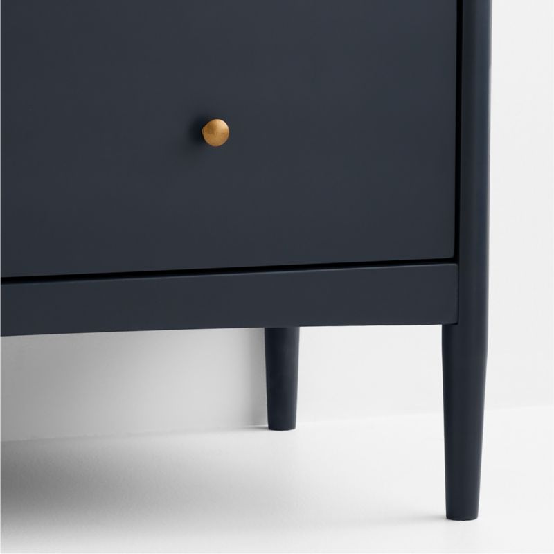 Hampshire 36" Navy Blue Wood Narrow 4-Drawer Kids Dresser - image 6 of 11