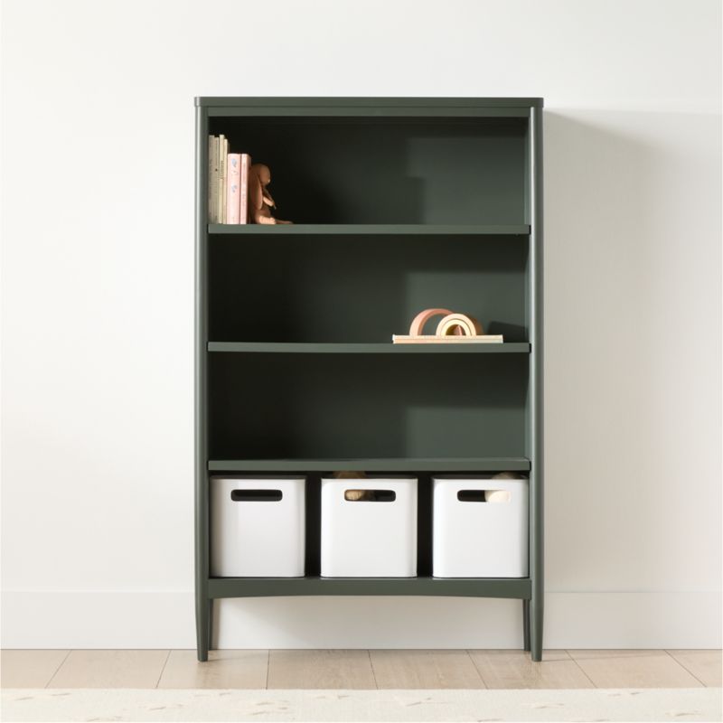 Hampshire 36" Olive Green Wood 4-Shelf Tall Kids Bookcase - image 1 of 8