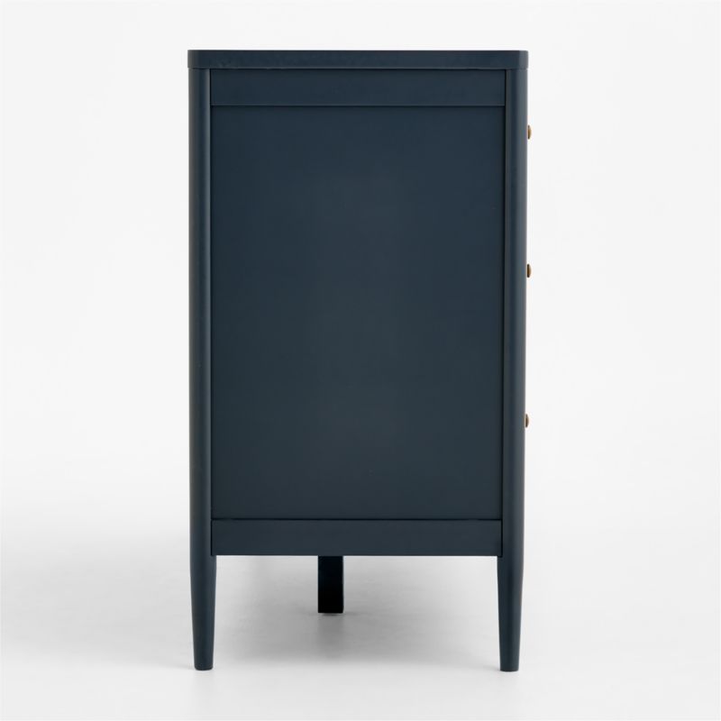 Hampshire 50" Navy Blue Wood Wide 6-Drawer Kids Dresser - image 5 of 11
