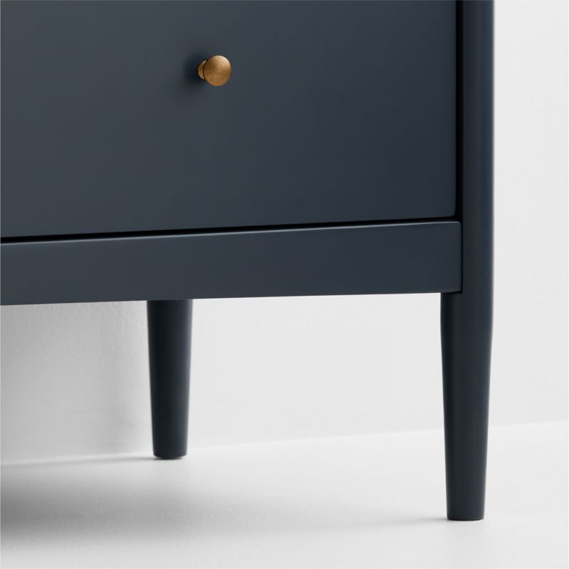 Hampshire 50" Navy Blue Wood Wide 6-Drawer Kids Dresser - image 6 of 11