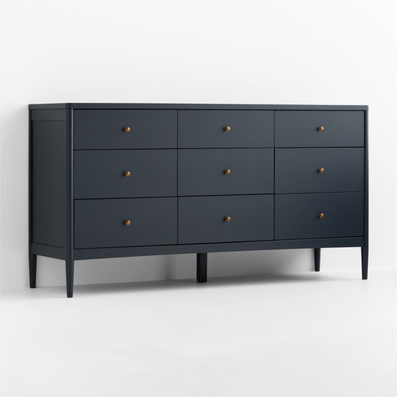Hampshire 27" Navy Blue Wood 2-Tier Kids Wall Shelf - image 2 of 10