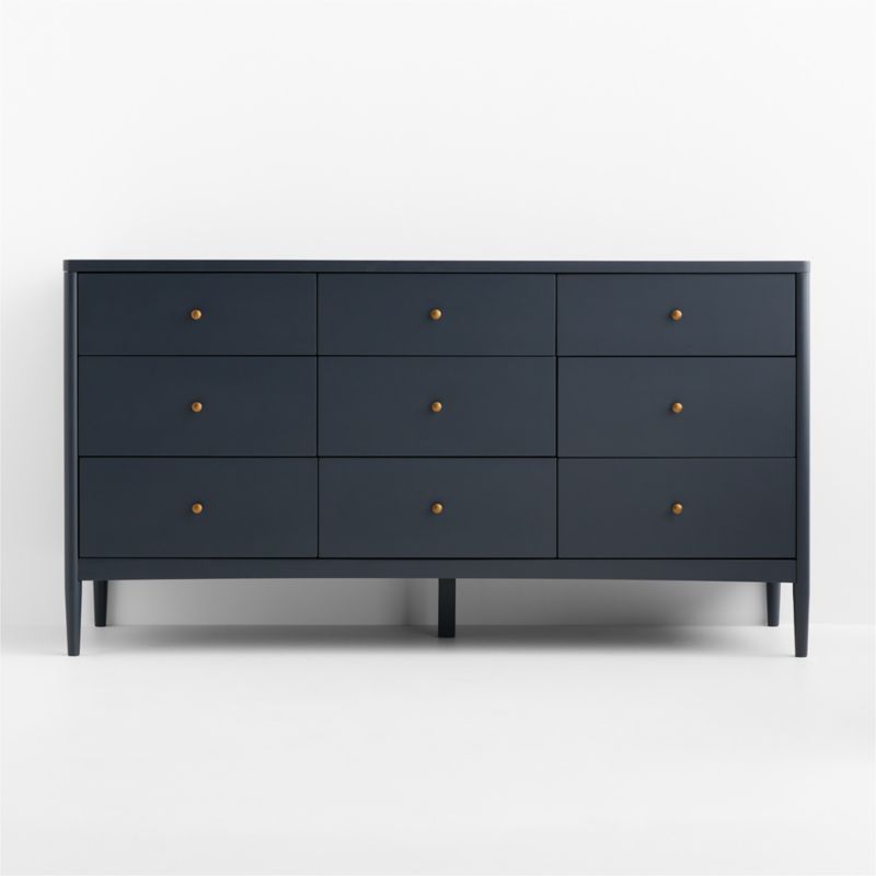 Hampshire 27" Navy Blue Wood 2-Tier Kids Wall Shelf - image 1 of 10