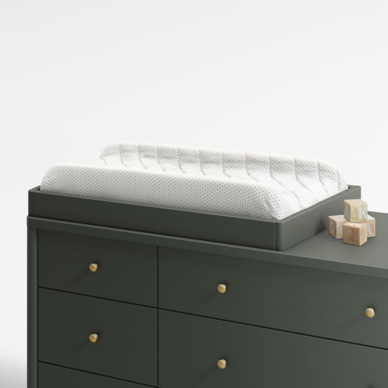 Olive Green Wood Baby Changing Table Topper for Dresser Reviews Crate Kids