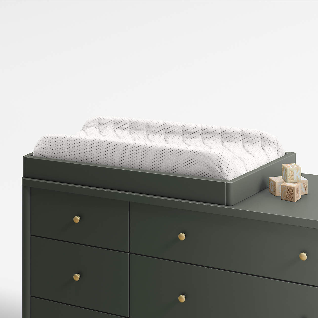 Olive Green Wood Baby Changing Table Topper for Dresser + Reviews