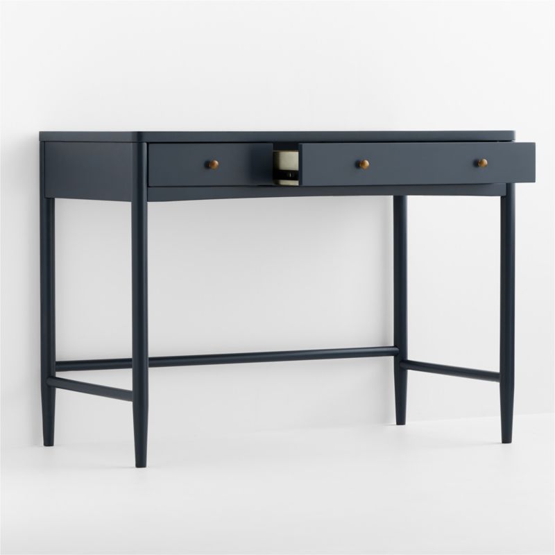 Hampshire 42" Navy Blue Wood 2-Drawer Kids Desk - image 4 of 10